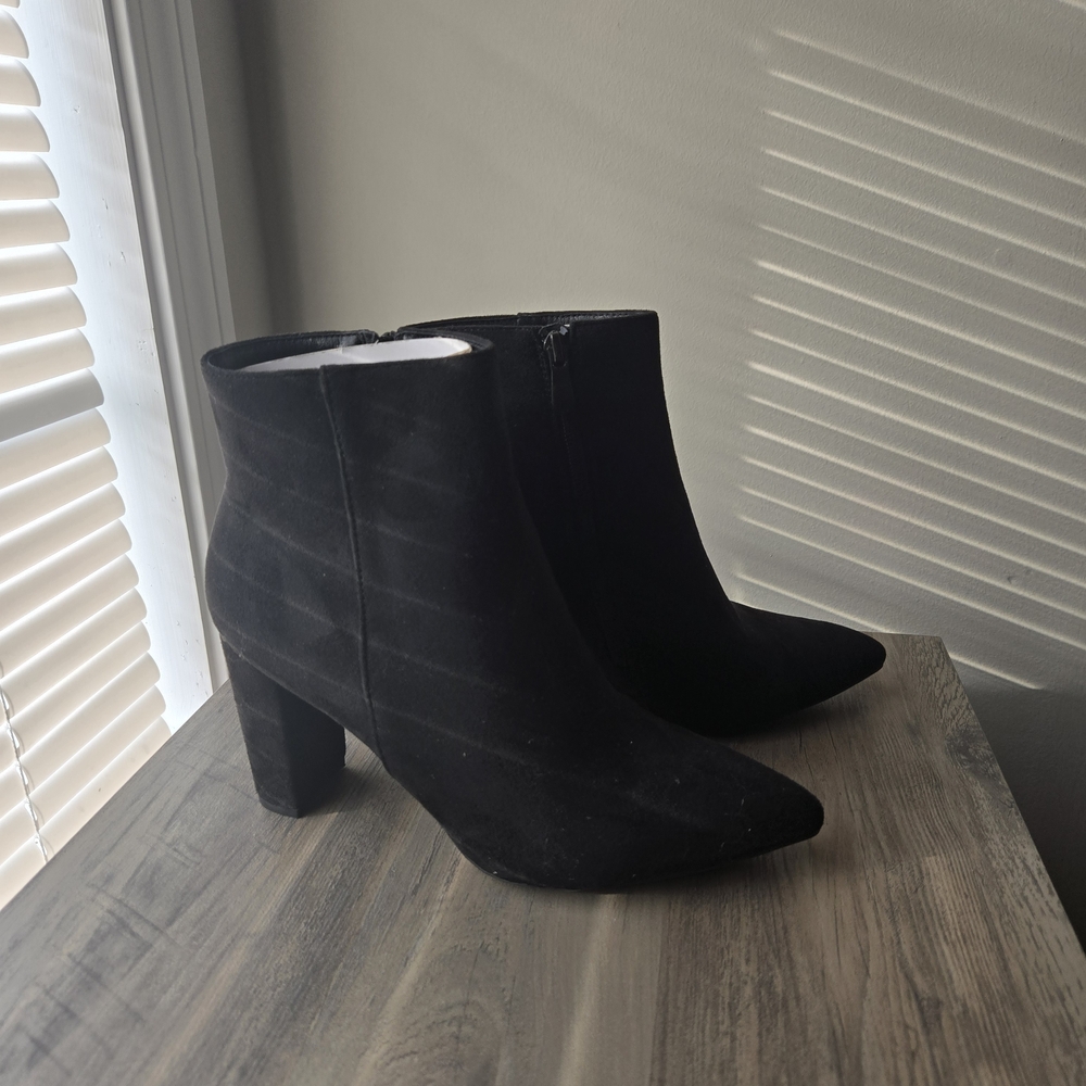Dream Pairs Black Ankle Booties with Chunky Heel